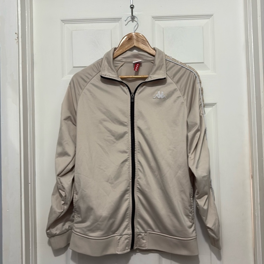 KAPPA cream coloured track jacket. Size L